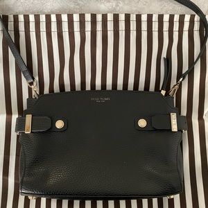 Black pebbled leather crossbody purse by Henri Bendel purse